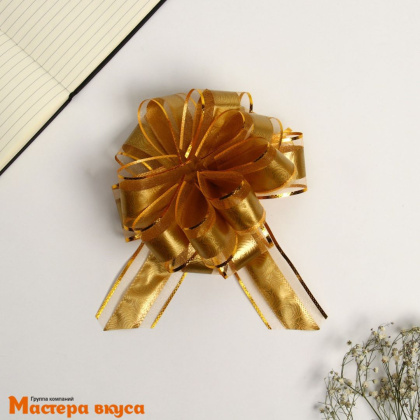 Бант-шар  ЗОЛОТО розы, (ш 6 см) d~15 см