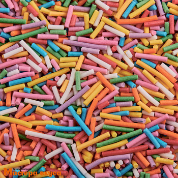 Посыпка Вермишель  микс №1 разноцветная яркая, упак 750 гр