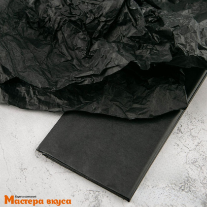 Бумага упаковочная тишью ЧЁРНАЯ 50*66 см (упак 10листов) 