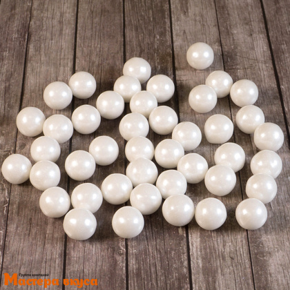Посыпка Шарики сахарные Жемчуг БЕЛЫЙ перламутр (12мм), 50гр