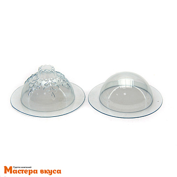 Форма для шоколада пластиковая (НГ) СФЕРА СНЕЖИНКА, 2 части, d 60 мм