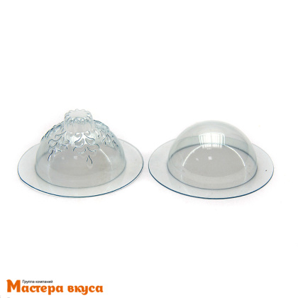 Форма для шоколада пластиковая (НГ) СФЕРА СНЕЖИНКА, 2 части, d 60 мм