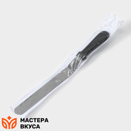 Палета (спатула) угловая металлическая 25 см, пластиковая ручка