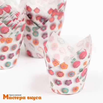 Форма бумажная Тюльпан d50 h80 "Цветы оригами", упак 12шт