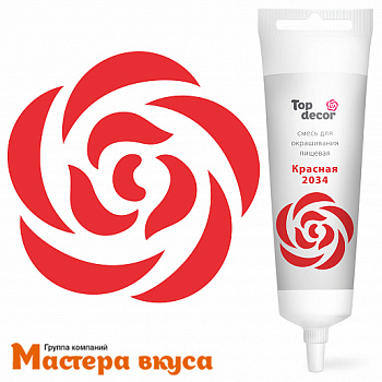 Краситель гелевый Top decor, КРАСНЫЙ 2034, 100гр