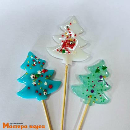 Карамель леденцовая на палочке ЕЛКА, h~5,5 см