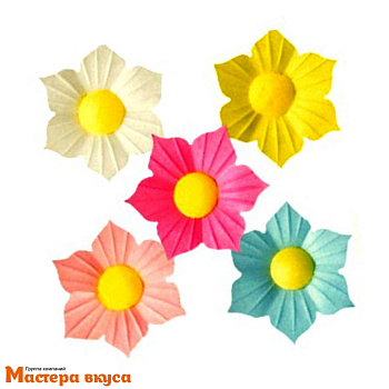 Вафельные цветы НАРЦИССЫ, d~5 см (упак 200 шт микс) 