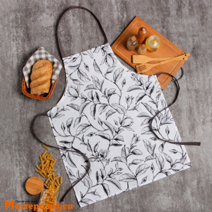 Фартук "Plant leaves" 60*70см, 100% хлопок, рогожка