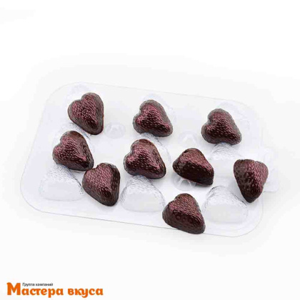 Форма для шоколада пластиковая ШОКО-КЛУБНИКА 9 ячеек