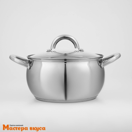 Кастрюля с крышкой из нержавеющей стали Гиперион 3,5 л, d-20 см