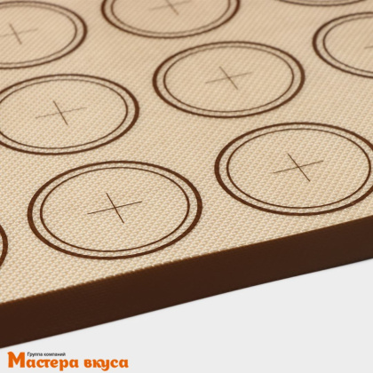 Коврик силиконовый армированный 42*29,5 см, с разметкой "Макарон Плюс"