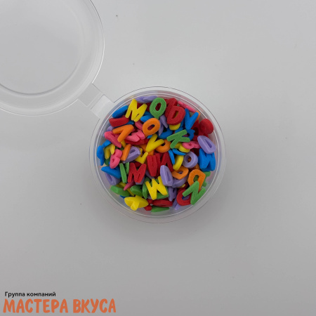 Посыпка 3D Алфавит английский 7мм, 20гр