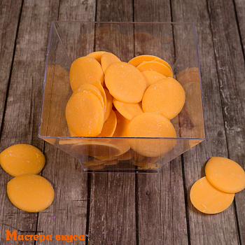 Глазурь Шокомилк со вкусом Апельсина оранжевые дропсы, (коробка 6,5 кг - фасовка 1 кг)