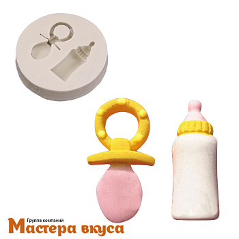 Молд силиконовый БУТЫЛОЧКА И ПУСТЫШКА, 6 см