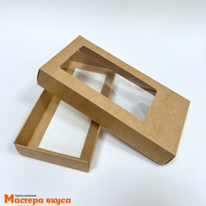 Упаковка для шоколадной плитки 155*75*25 мм ДУБАЙСКИЙ ШОКОЛАД (крафт)