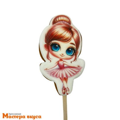 Топпер имбирный пряник "Балерина", ~11*6,5 см, 45 гр