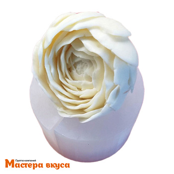 Молд силиконовый  3D РАНУНКУЛЮС ЛЮТИК, изд d~7,1см h~4,4см (шоколад~110гр)