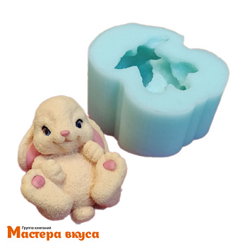 Молд силиконовый  3D ЗАЙЧОНОК, изд 6,5*5,4*h4,4 см (шоколад~75гр)