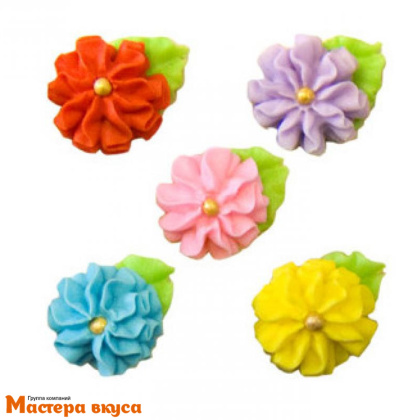 Сахарная фигурка МАРГАРИТКА РАДУГА, Микс упак 5 шт