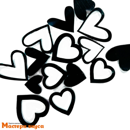 Зеркальное украшение  мини СЕРДЦА (звезды), золото/серебро, (набор 15 шт) (МВ)