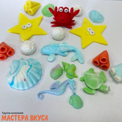 Сахарная фигурка (набор) МОРСКОЙ НАБОР №2 (19 фигур)