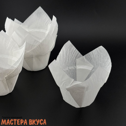 Форма бумажная Тюльпан d50 h85 белая