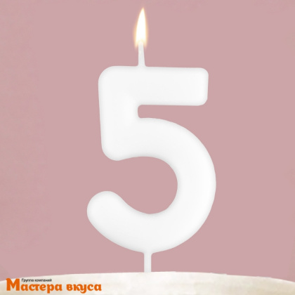 Свеча-цифра "Светящаяся"  (h- 5,8см) - 5