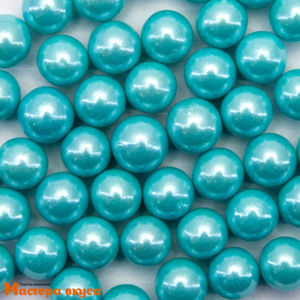 Посыпка Шарики сахарные Жемчуг ГОЛУБОЙ перламутр (10мм), 50 гр