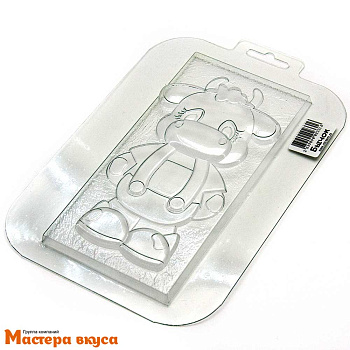 Форма для шоколада пластиковая, плитка БЫЧОК, 170*85*14 мм