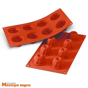Форма силиконовая ГЕОРГИН, (8 ячеек) d~5,5см h~3,6 см