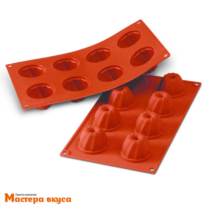 Форма силиконовая ГЕОРГИН, (8 ячеек) d~5,5см h~3,6 см