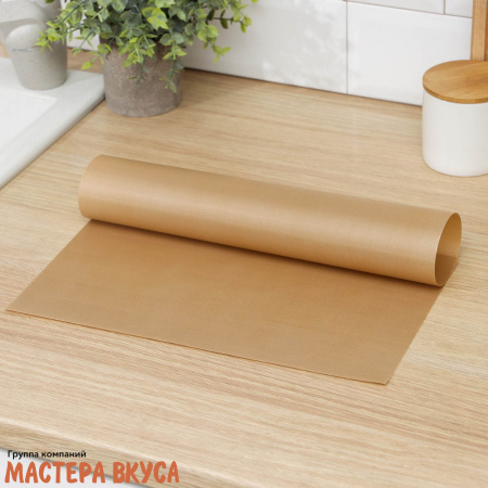 Коврик (лист) для выпечки тефлон армированный (бежевый), 40*33 