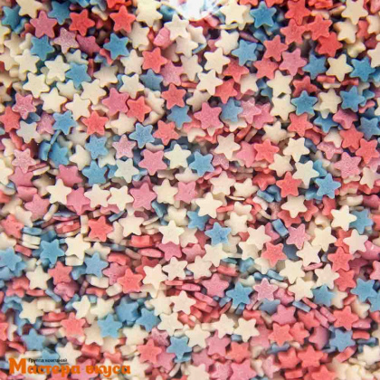 Посыпка ЗВЕЗДЫ разноцветные Ванильное небо, 75 гр 