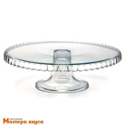 Подставка для торта и десертов, D-28 см, стекло "PATISSERIE"