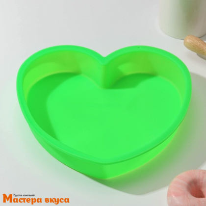 Форма силиконовая СЕРДЦЕ, 24*23*4 см