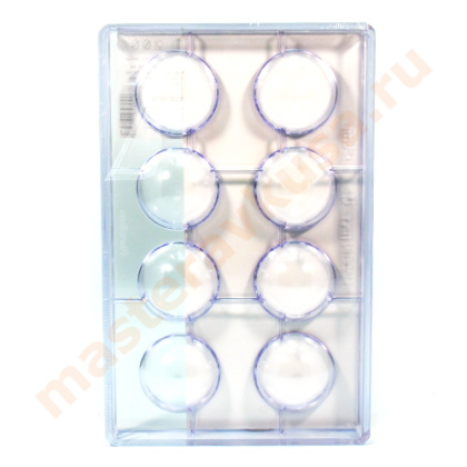 Форма поликарбонатная для шоколада и конфет ПОЛУСФЕРА  d50мм, 175*275, Martellato (Италия)