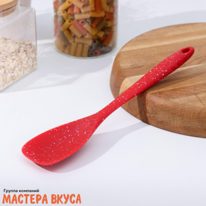 Лопатка силиконовая безшовная 28 см, "Гранат"