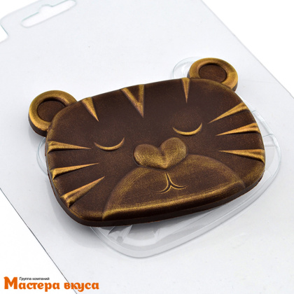 Форма для шоколада пластиковая, плитка ШОКО ТИГРИНЫЕ МЕЧТЫ, 100*78*9 мм