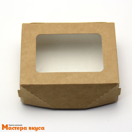 Упаковка на вынос OSQ TABOX  300 PRO с окном, 100*80*35 мм (крафт)
