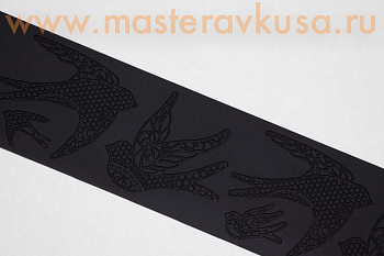 Коврик текстурный силиконовый Pavoni для мастики и айсинга "Ласточки" узкий, 40*8см, (Италия)