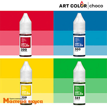 Набор гелевых жирорастворимых красителей Art Color Choco, 10 мл (4 цвета) 