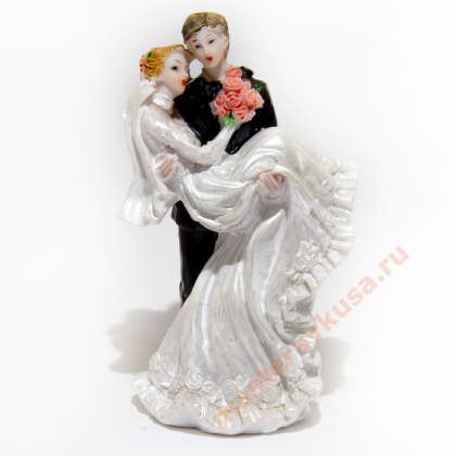 Свадебная декорация на торт Жених и Невеста h-12.5 см