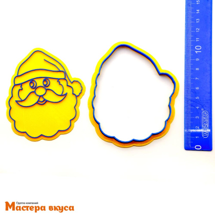 Вырубка пластик + штамп  ДЕД МОРОЗ, 8 см