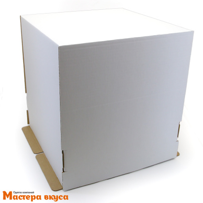 Короб для торта без окна 320*320*350 мм, белый (2-Д) АП