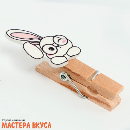 Декор прищепки "Зайчики", (набор 10 шт), 1,5*12*14 см