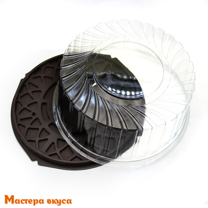 Контейнер круглый,  D265  h109 мм (комплект дно КОРИЧН/крышка), УК-284