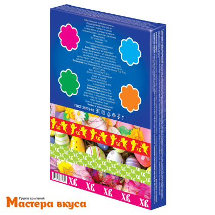 Набор для окрашивания яиц, БИБЛЕЙСКИЕ СЮЖЕТЫ  "Доктор вкус" (4 цвета+декор)