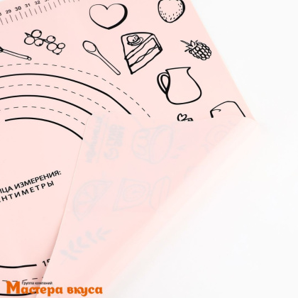 Коврик силиконовый с разметкой 50*40 см "Сердце дома"