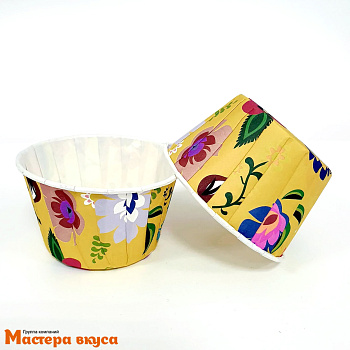 Форма бумажная Маффин 50*40 мм, ламинированная СКАЗОЧНЫЕ УЗОРЫ