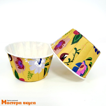 Форма бумажная Маффин 50*40 мм, ламинированная СКАЗОЧНЫЕ УЗОРЫ